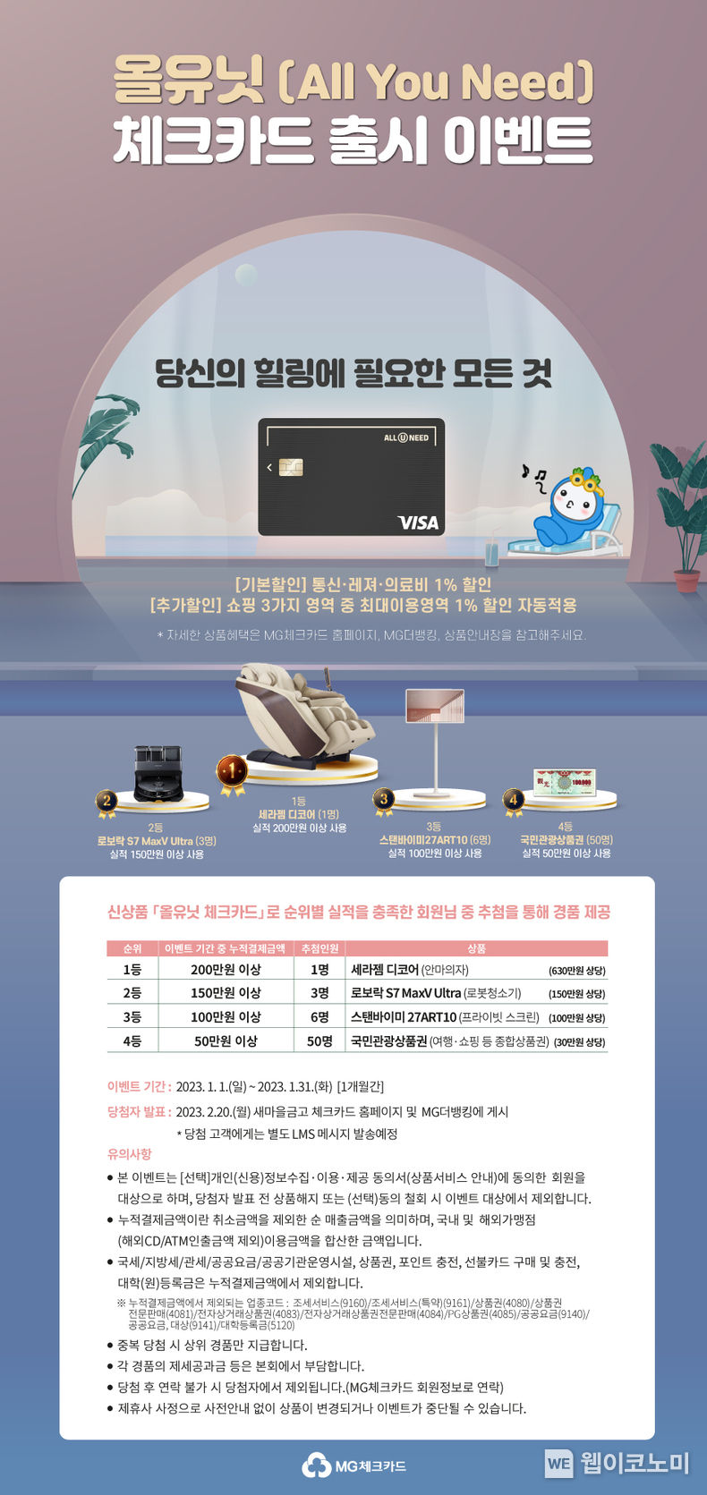 MG새마을금고, 올유닛 체크카드 출시 이벤트 실시 < 은행 < 경제금융 < 기사본문 - 웹이코노미