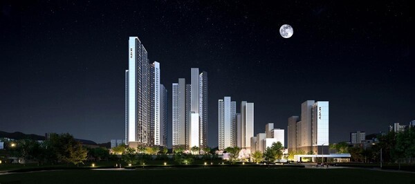 광명13-1·2구역 통합재개발사업 투시도 (출처: SK에코플랜트) / 2025.11.10