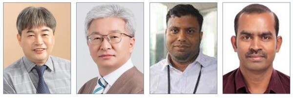 왼쪽부터 이용록, 최인호, 수만타 사후, 라지 아추단 교수 (출처: 영남대학교) / 2025.11.25